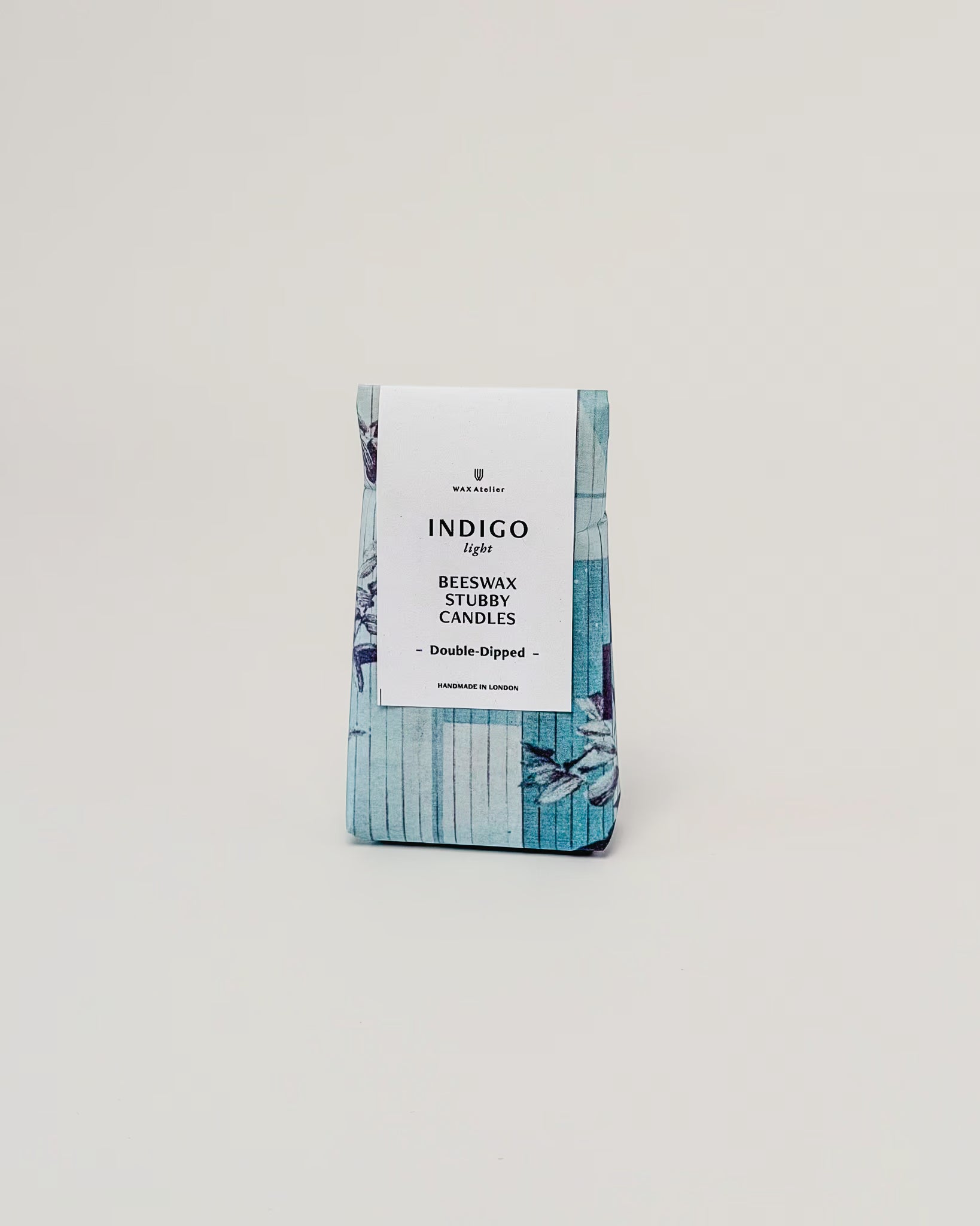 2er-Set Stumpenkerzen Light Indigo