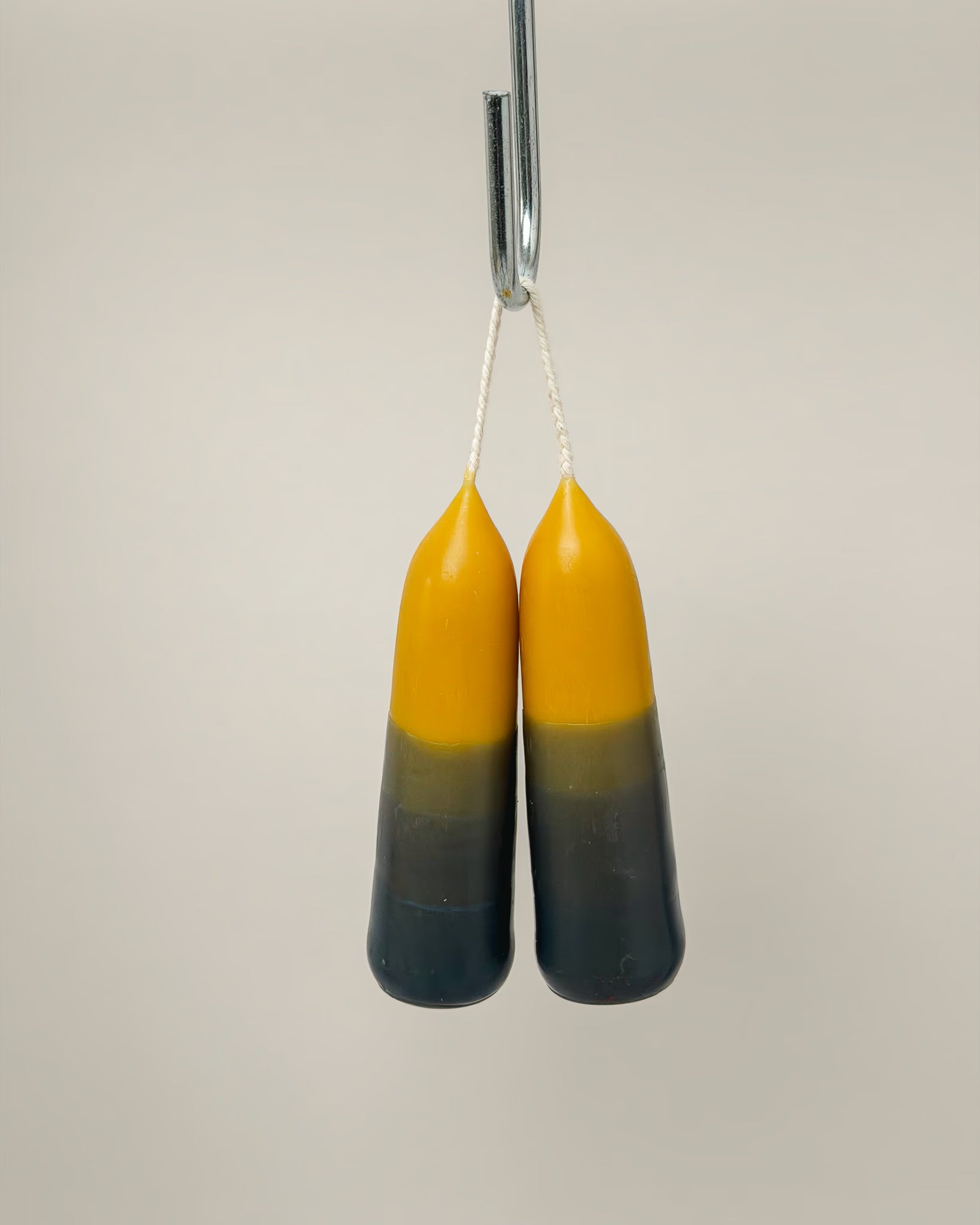 2er-Set Stumpenkerzen Dark Indigo