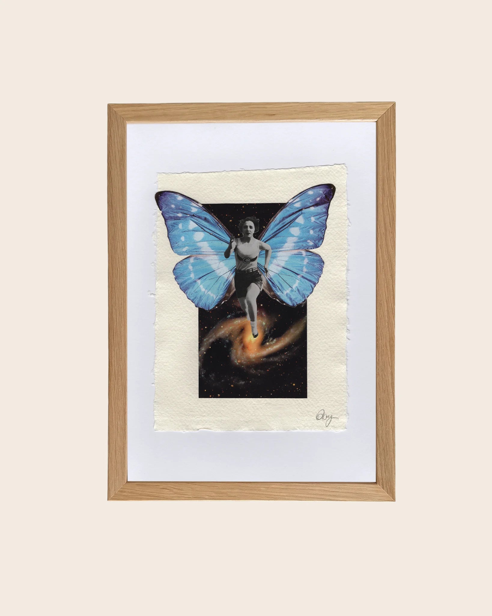 Original Collage Christina rennt