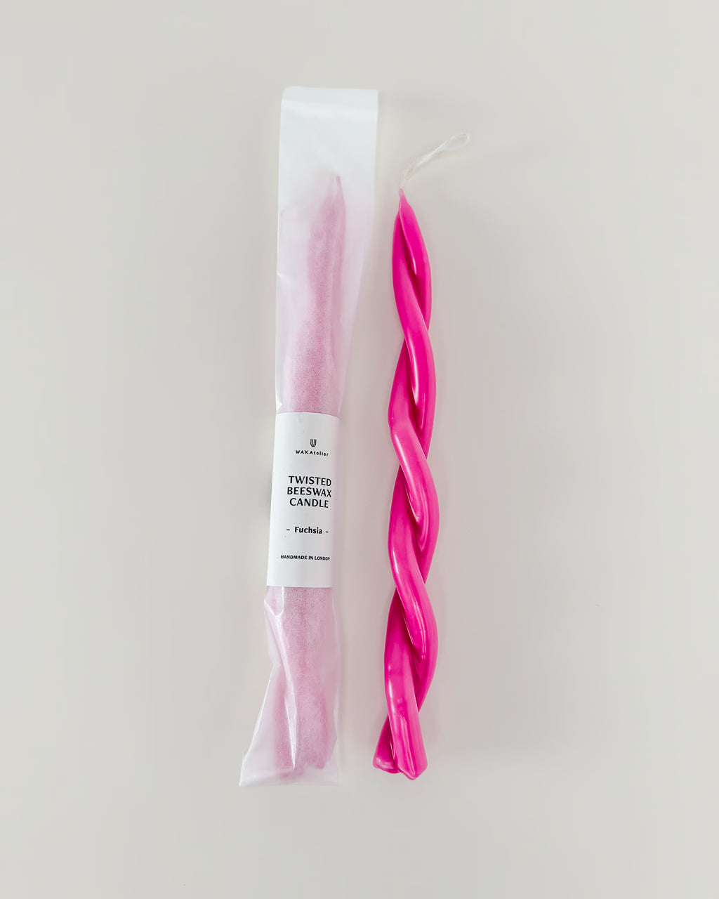 Gedrehte Kerze Fuchsie