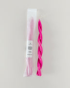 Gedrehte Kerze Fuchsie