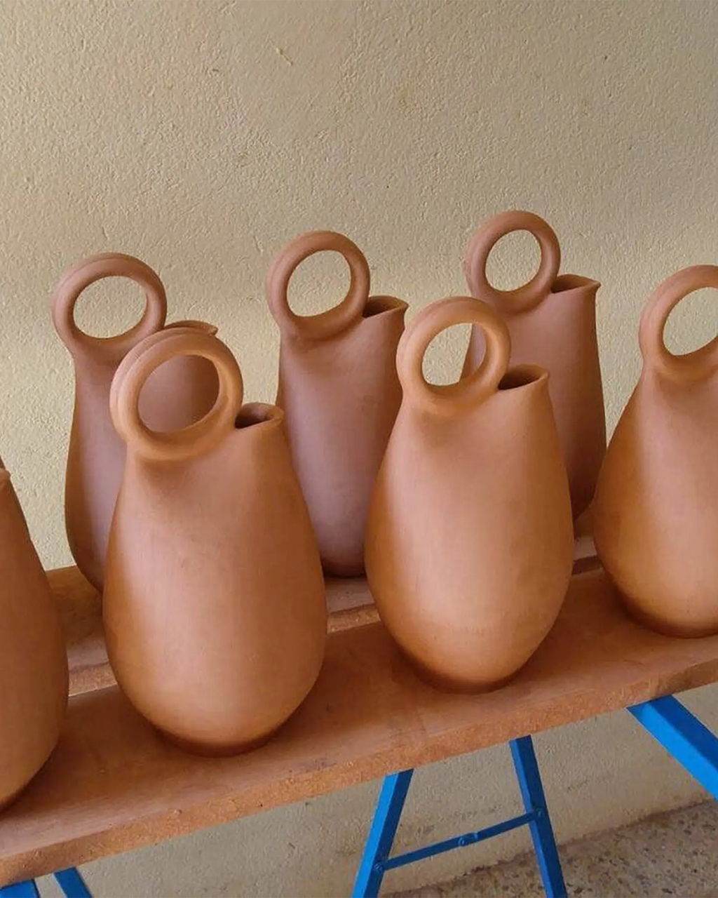 Hoop Vase Honigweiß
