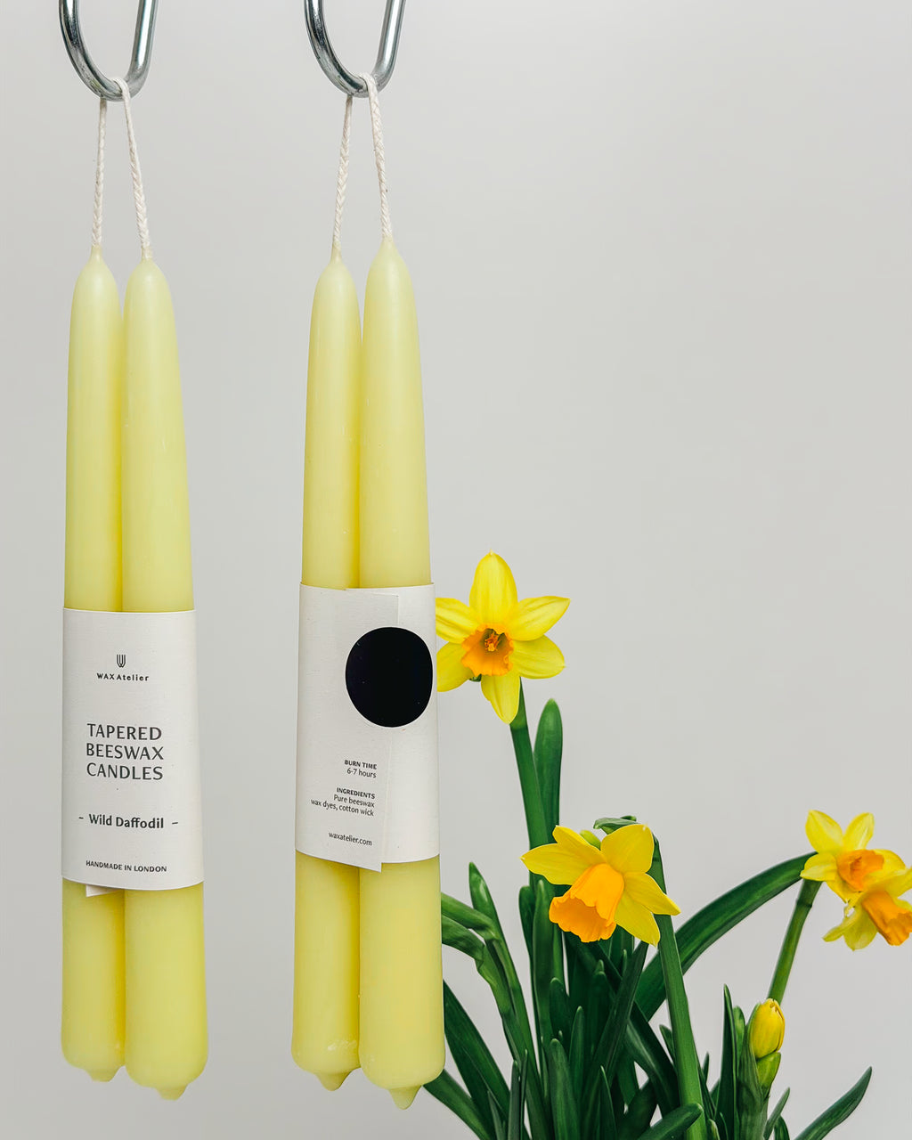 2-Piece Taper Candle Set Wild Daffodil