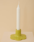 Candle Holder Flower Butter Yellow