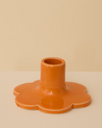 Candle Holder Flower Orange