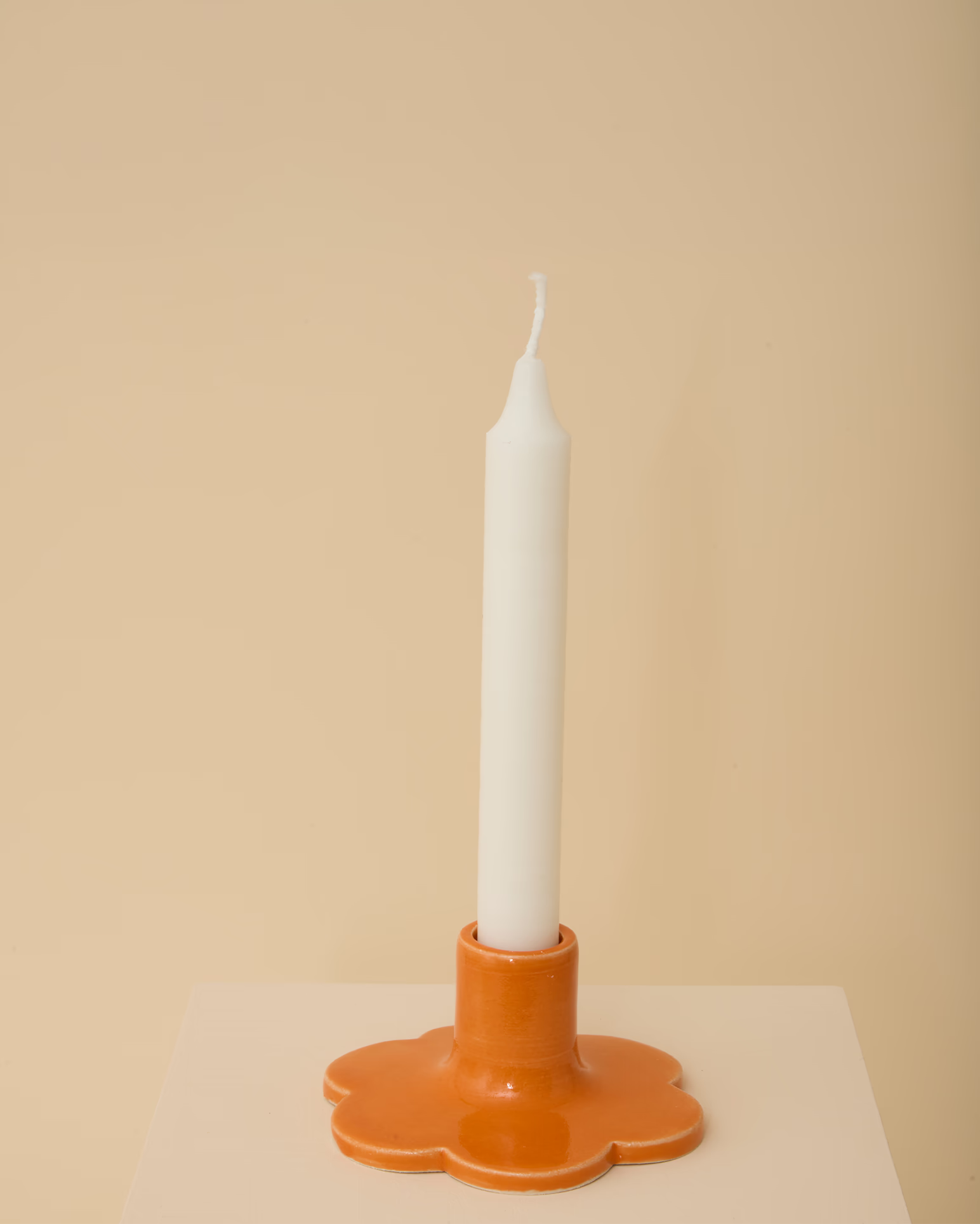 Kerzenhalter Flower Orange