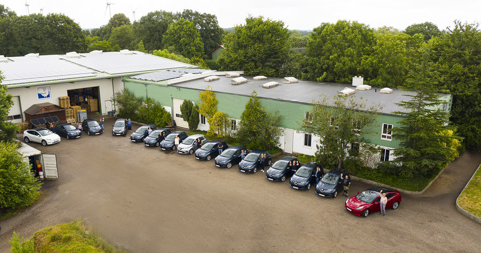 Bild der Kerzenmanufaktur Kerzenfarm Hahn. Bild von oben.