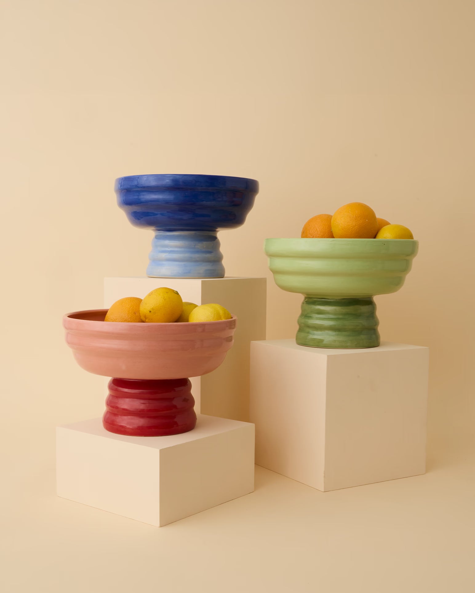 Pedestal Bowl Blue