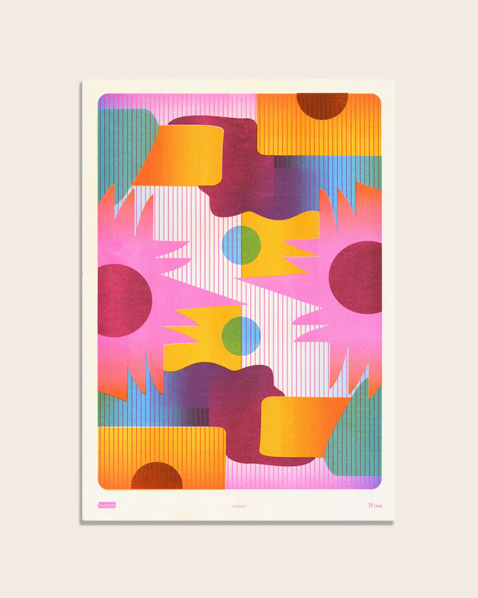 Risographie Print Sunset