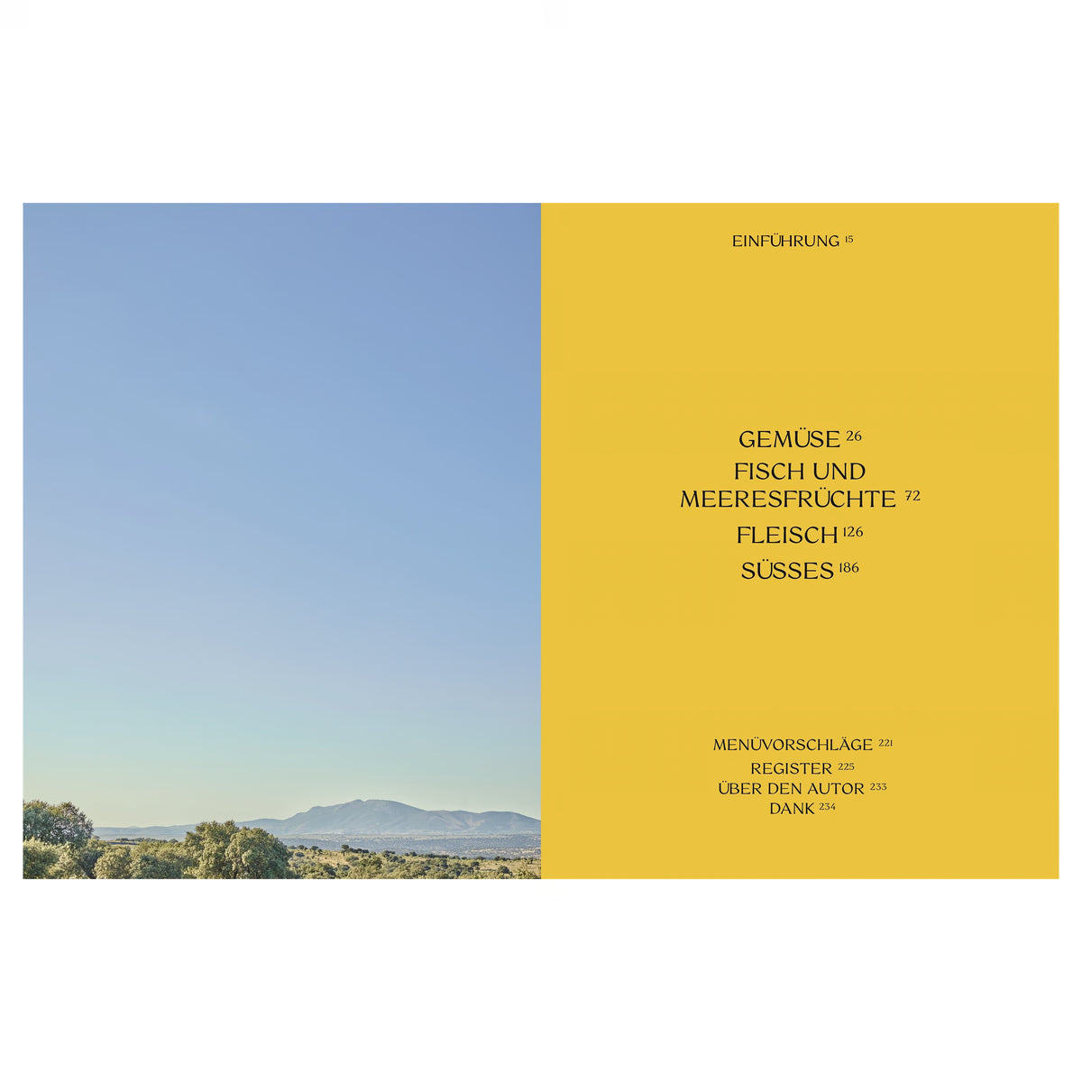 Inhaltsverzeichnis: 1) Gemüse, 2) Fisch und Meeresfrüchte, 3) Fleisch, 4) Süsses