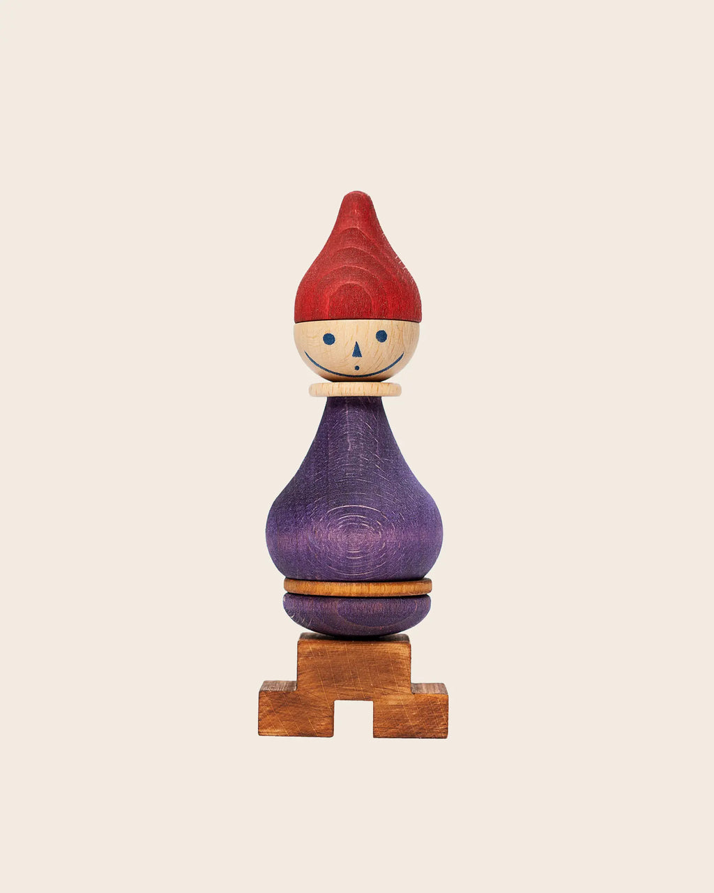 Zusammengesteckte Holzsteckfigur Lila von Wooden Story aus FSC zertifiziertem Holz, Montessori Steckspielzeug