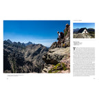 Wanderer auf dem Fernwanderweg GR20 in Korsika, mit felsiger Hochgebirgslandschaft und Panoramablick, vorgestellt im Reisebildband „Wanderlust Europe“ vom gestalten Verlag