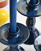 Candle Holder Azul Oscuro