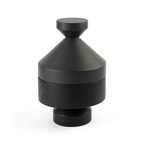 Design object DEVAKI black by NIEVEN. Hand-turned ash wood bowl modern home accessory with a geometric shape ideal as a jewelry box or decorative bowl made in Germany.